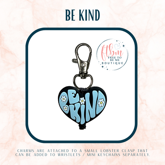 Be Kind Heart Charm | Blue