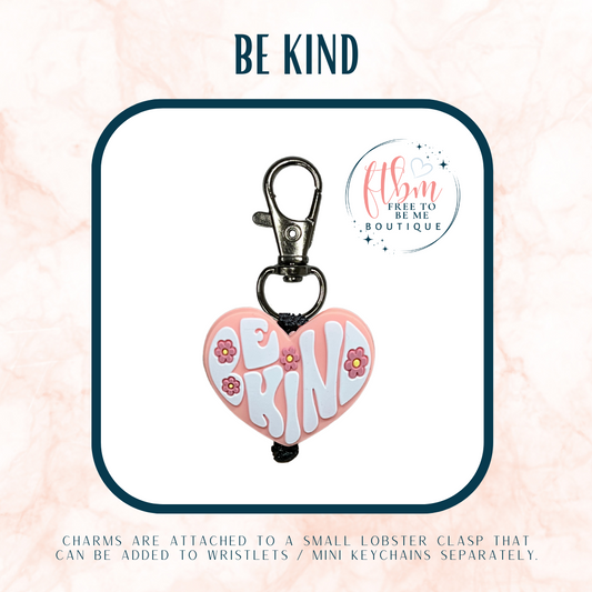 Be Kind Heart Charm | Pink