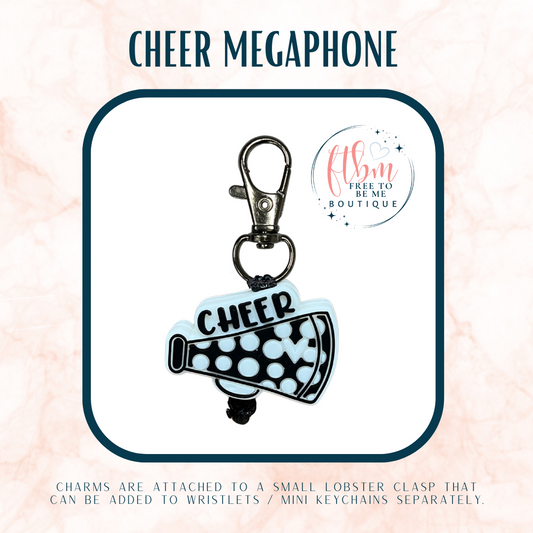Cheer Megaphone Charm | Black
