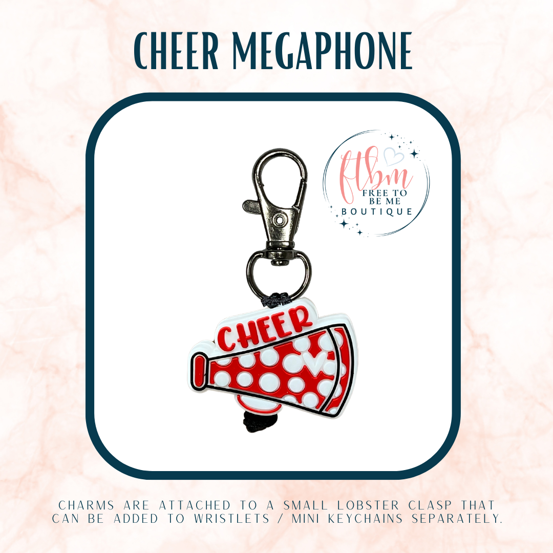 Cheer Megaphone Charm | Red