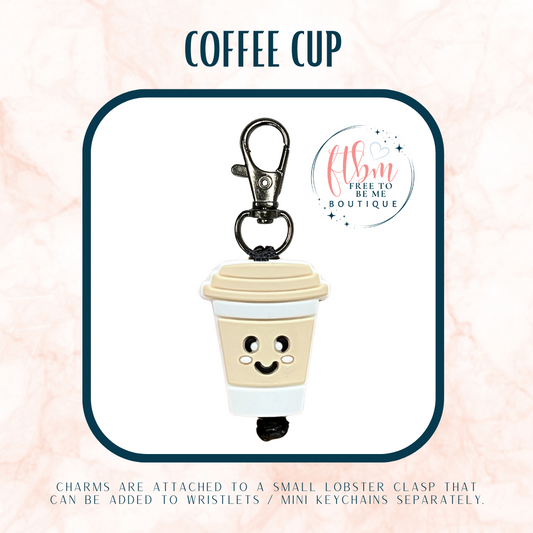 Coffee Cup Charm | Tan