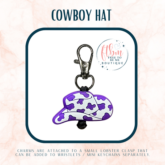 Cowboy Hat Charm | Purple