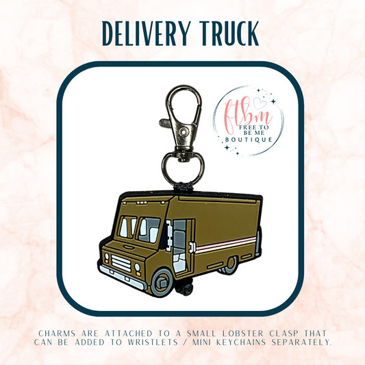 Delivery Truck Charm | Brown
