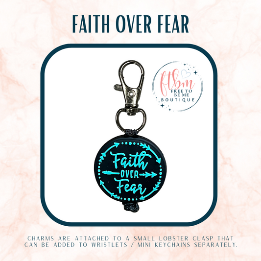 Faith Over Fear Charm | Turquoise