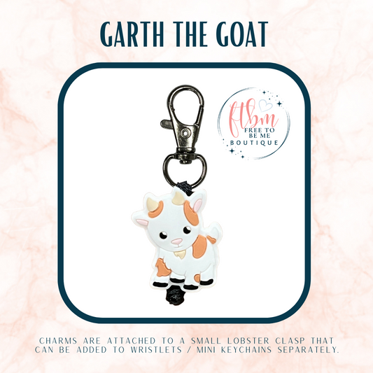 Garth the Goat Charm | White