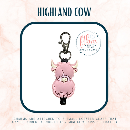 Highland Cow Charm | Mauve