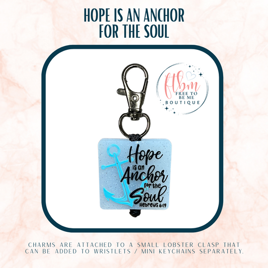 Hope is an Anchor for the Soul Charm | Blue