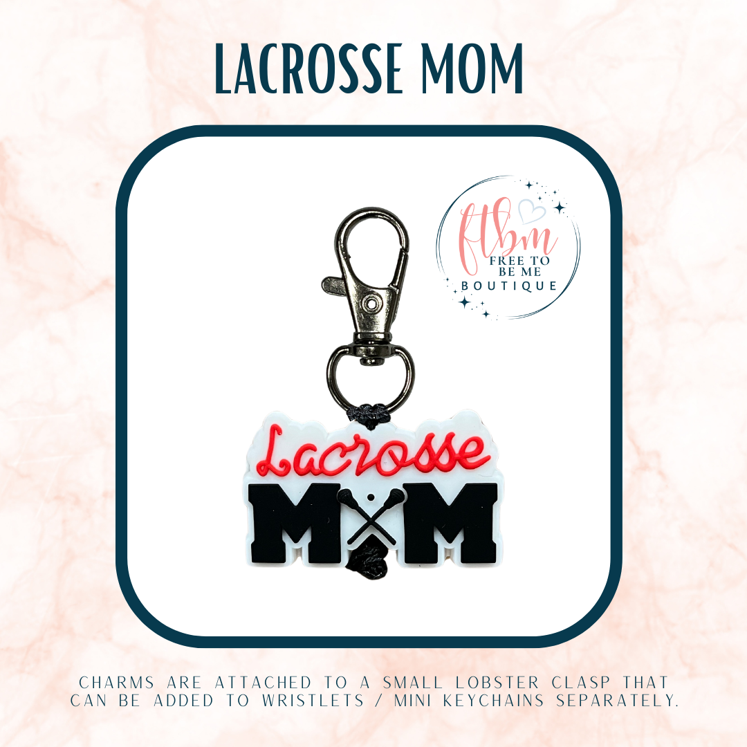 Sports Mom Charm | Lacrosse