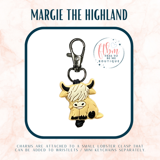 Margie the Highland Cow Charm | Tan