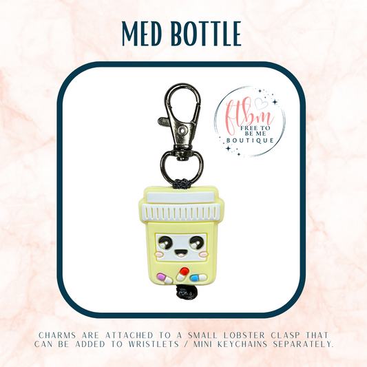 Med Bottle Charm | Yellow