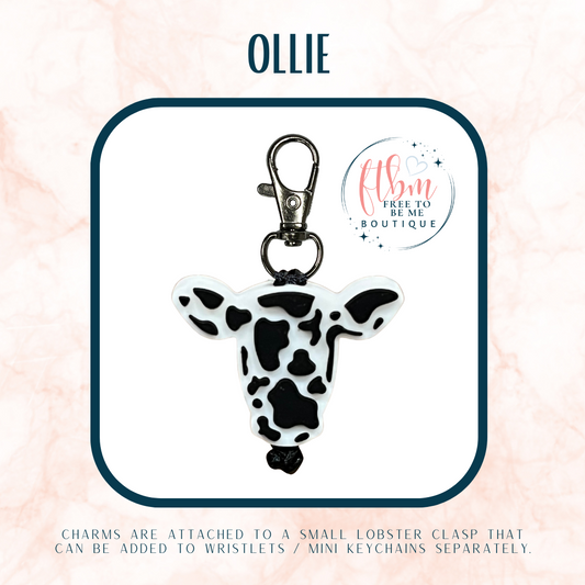 Ollie the Cow Charm | Black
