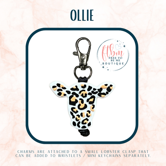 Ollie the Cow Charm | Leopard