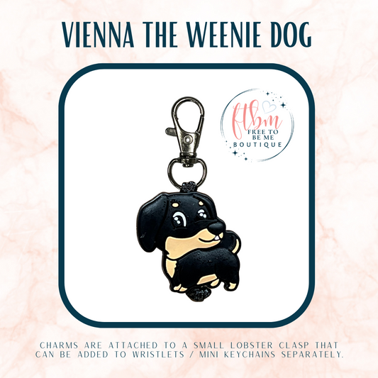 Vienna the Weenie Dog  Charm | Black