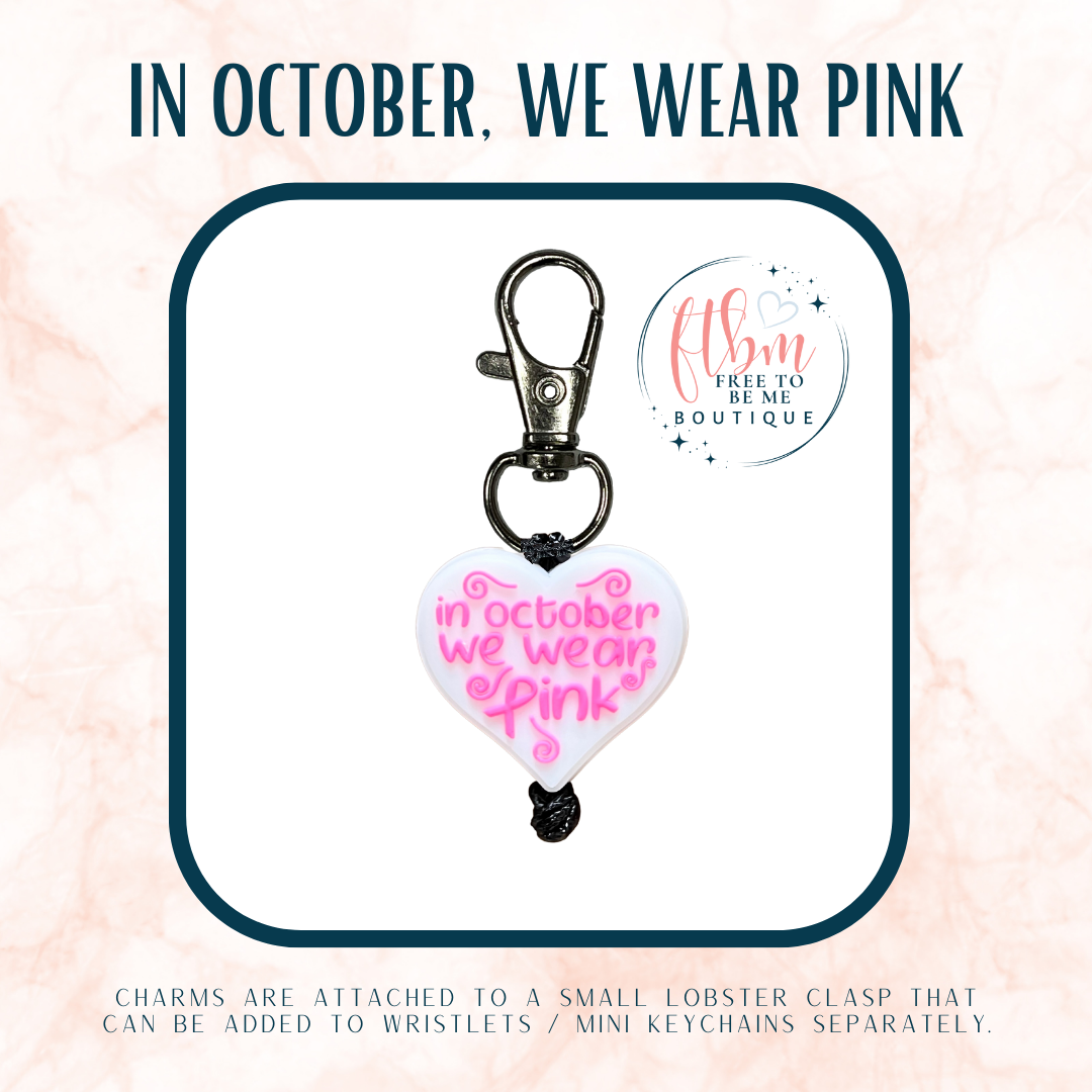We Wear Pink Charm | White