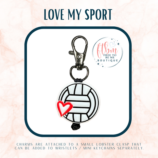 Love My Sport Charm | Volleyball