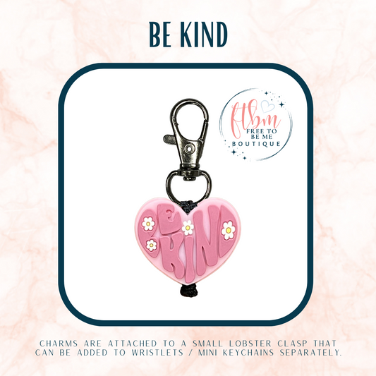 Be Kind Heart Charm | Lilac