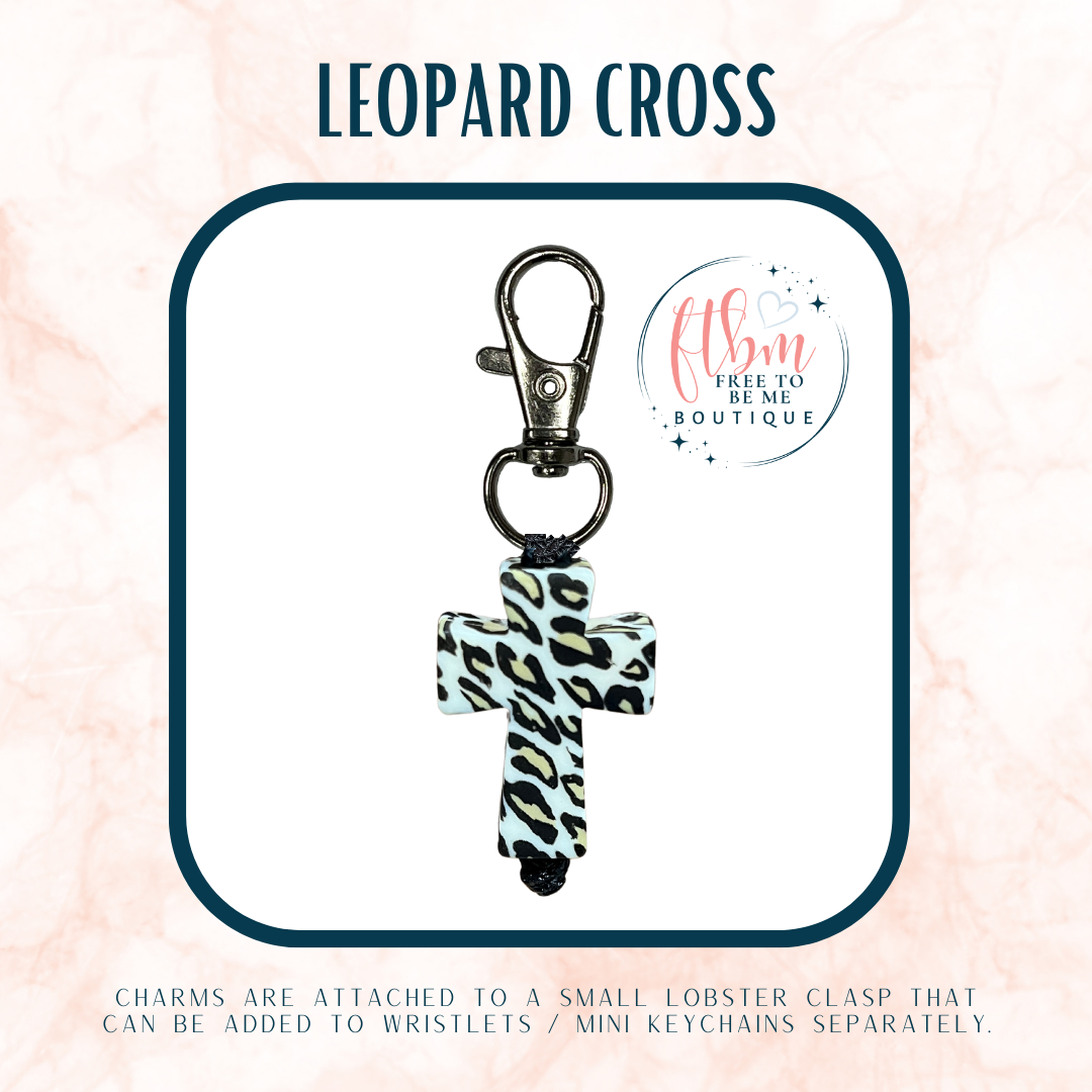 Cross Charm | Leopard