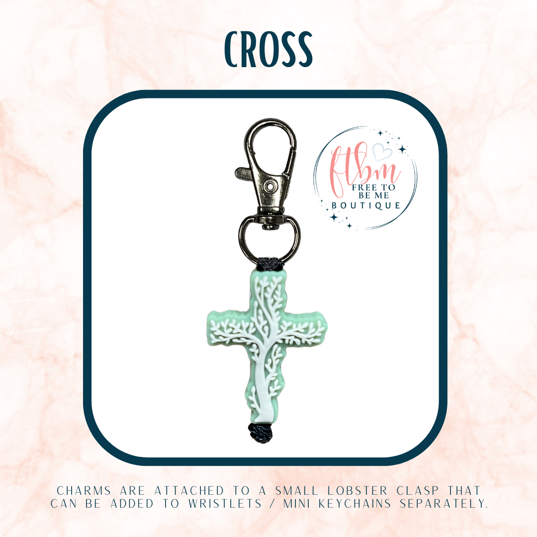 Cross Charm | Sage