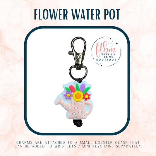 Flower Water Pot Charm | Peach