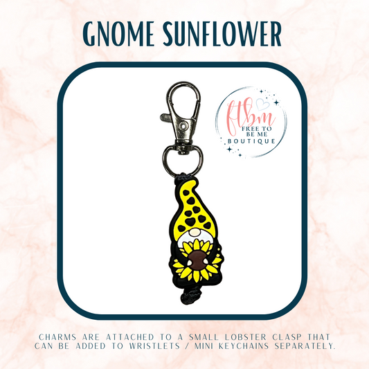 Sunflower Gnome Charm