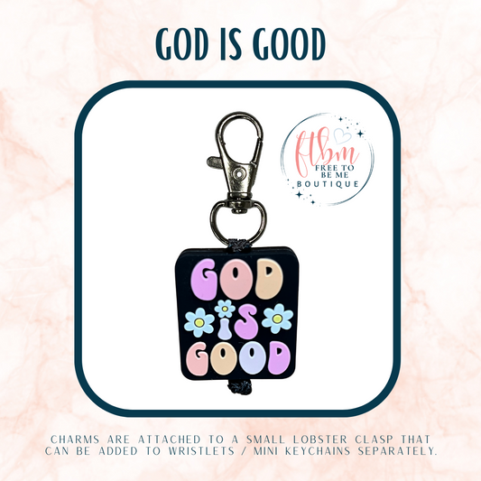 God is Good Charm | Pink
