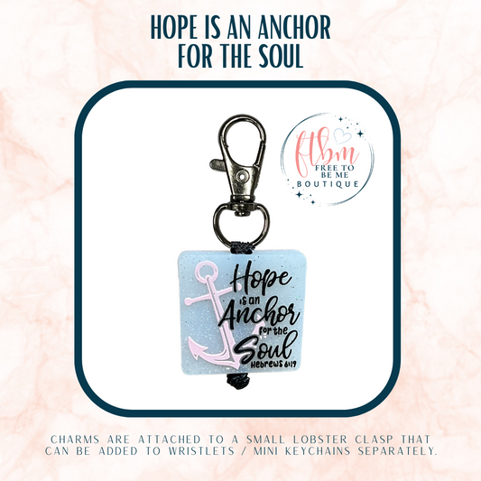 Hope is an Anchor for the Soul Charm | Pink