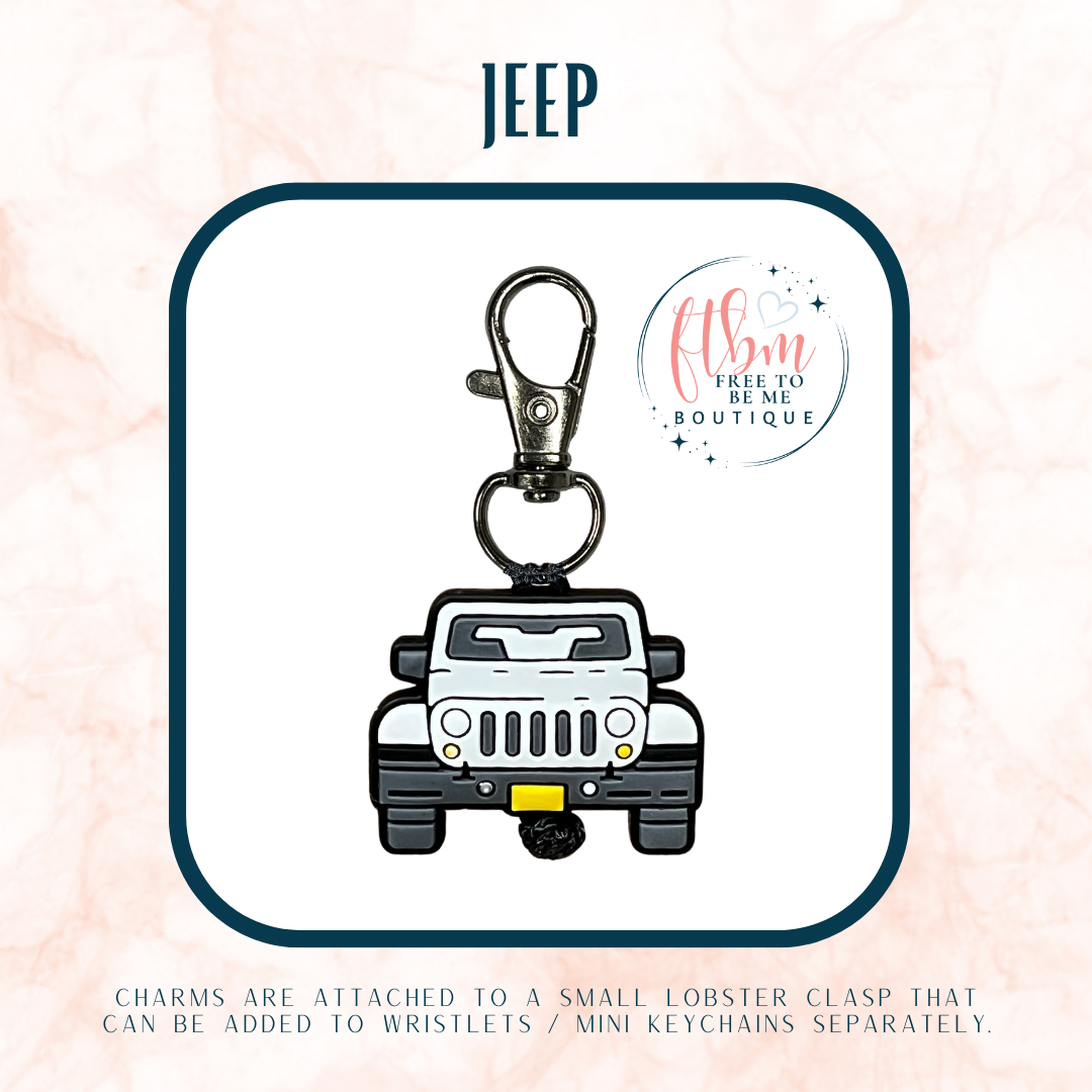 Jeep Charm | White