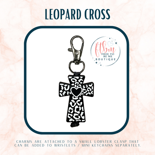 Cross Charm | Leopard