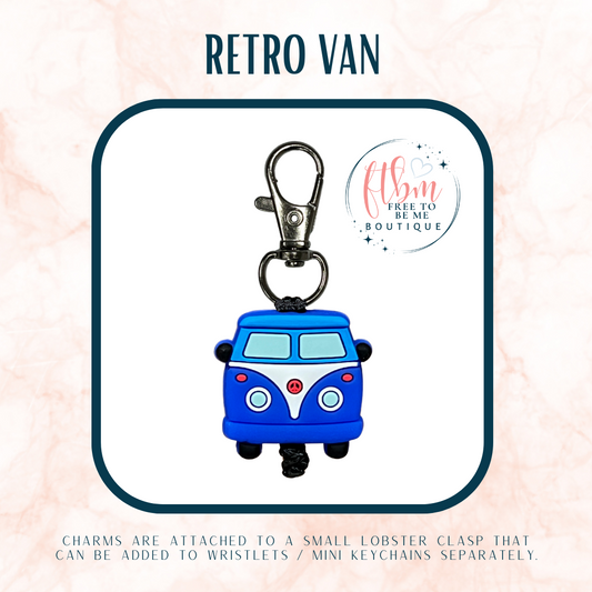 Retro Van Charm | Blue