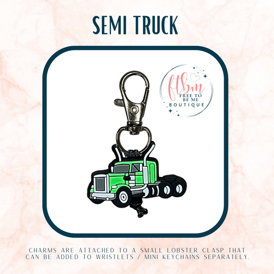 Semi Truck Charm | Green