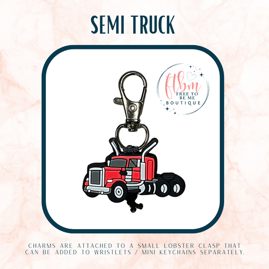 Semi Truck Charm | Red