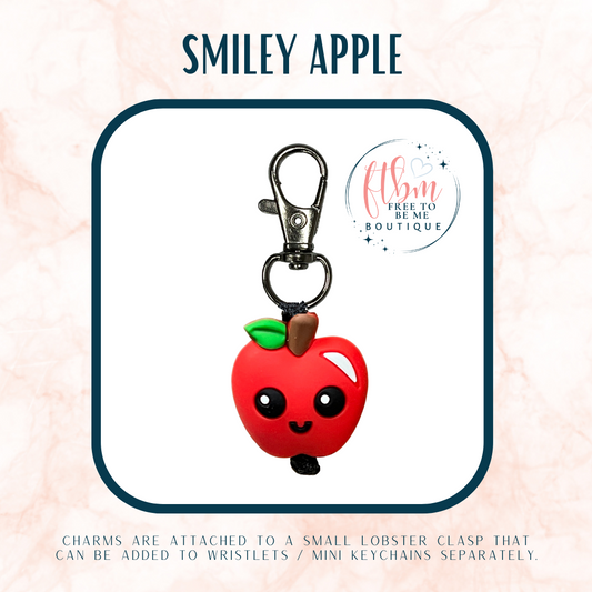 Smiley Apple Charm