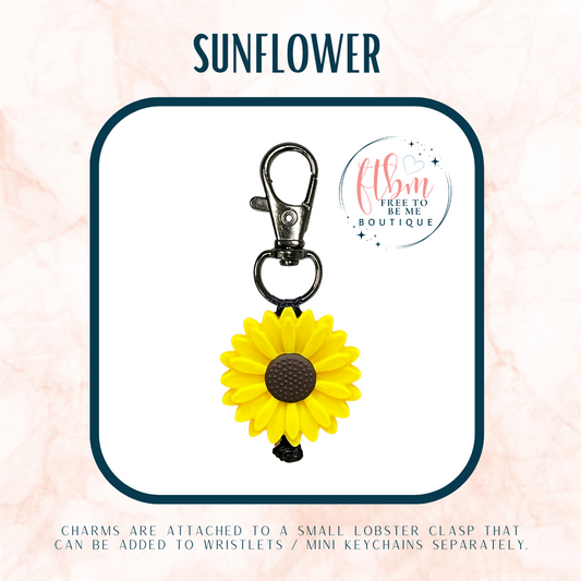 Large Sunflower Charm