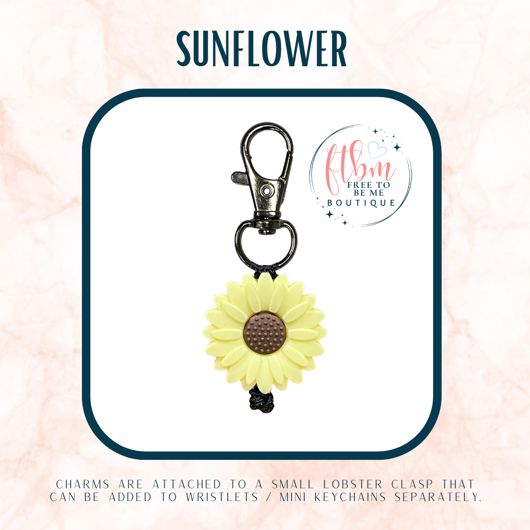 Large Baby Yellow Sunflower Charm