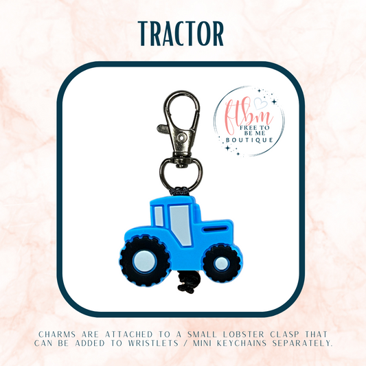 Tractor Charm | Blue