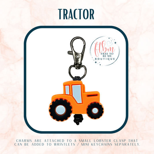 Tractor Charm | Orange