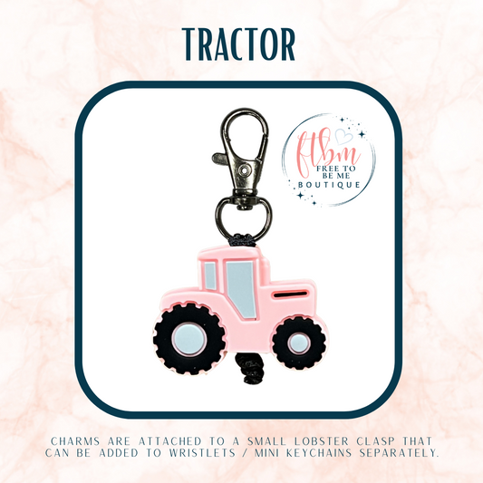 Tractor Charm | Pink