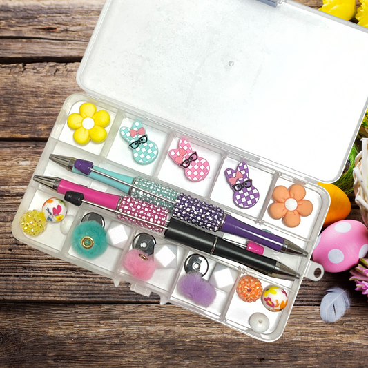 Checked Bunny & Flower Pen Kit