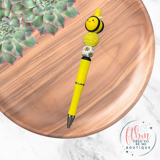 3D Bee Silicone Bead Pen