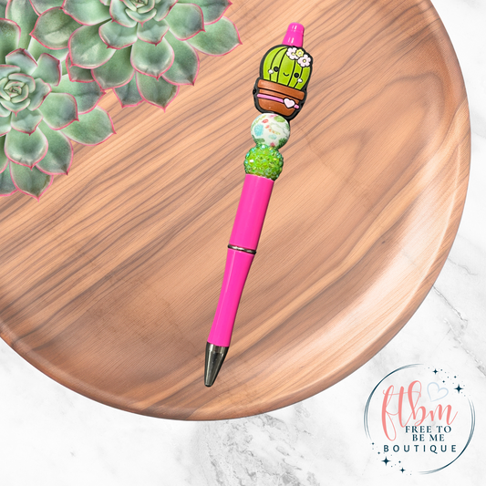 Cutie Cactus Silicone Bead Pen