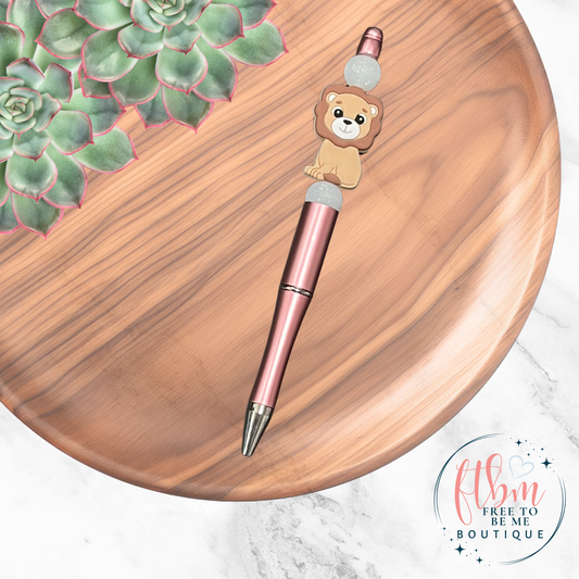 Lion Silicone Bead Pen