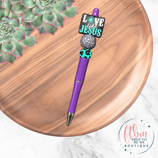 Love Like Jesus Silicone Bead Pen