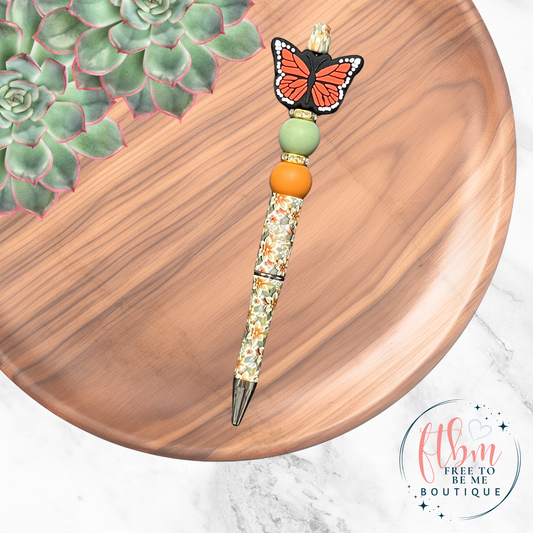 Orange Butterfly Pen