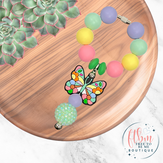 Butterfly Silicone Bead Tumbler Cup Charm