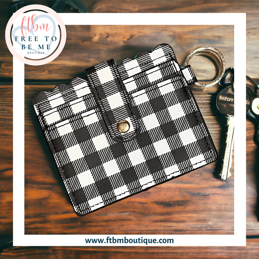 Black & White Plaid Wallet